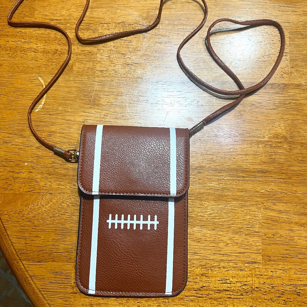 Sporty Crossbody Football Wallet Purse Cell Phone Touchscreen Case